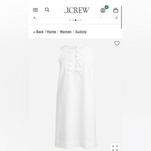 NWT J Crew Linen stretch Bow mini dress